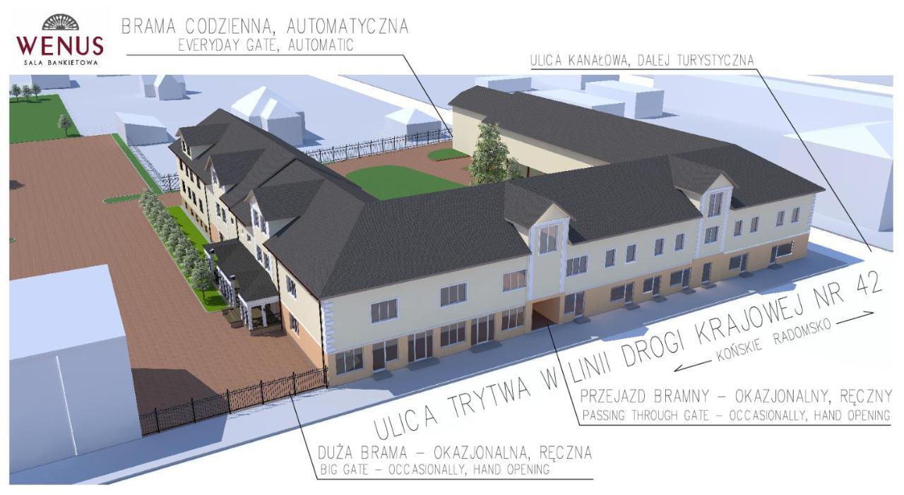 Dom Weselny Wenus Pokoje Hotelowe Przedborz Kültér fotó